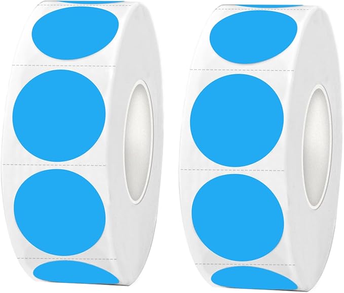 Dot Stickers,Pack of 2400 Round Color Coding Circle Dots Stickers Labels (3/4",Blue)