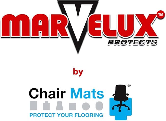 Marvelux Enhanced Polymer Eco-Friendly Durable Office Chair Mat for Hardwood Floors 48" x 51", Hard Floor Protector, Rectangular with Lip, Transparent, Multiple Sizes