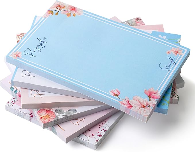 Mr. Pen- Sticky Notes 4x6, 6 Pads, 4x6 Sticky Notes, Floral Sticky Note, Self-Stick Note Pads, Sticky Pads Sticky Notes Aesthetic, Colorful Sticky Notes, Sticky Notes Bulk Sticky Notes