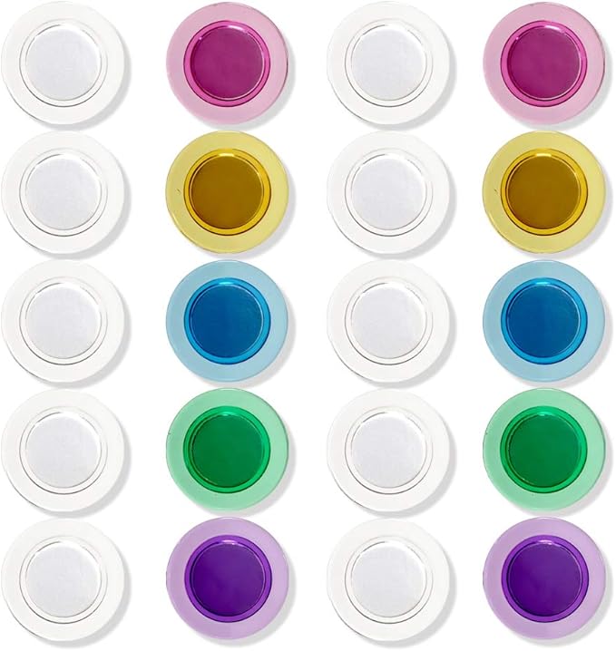 Magnets for Glass Whiteboard, Dry Erase Board, Large, Assorted Color 20 Pack (20PCS)