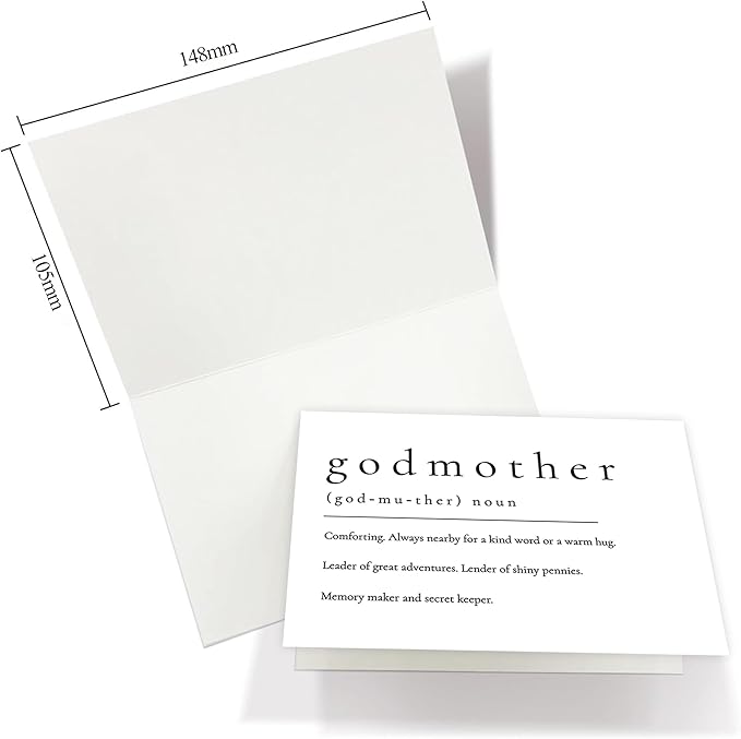 Will You Be My Godmother, God Mother's Proposal Card Gifts with Envelope, Cute Gifts for Godmother On Wedding Day.(Godmother A)