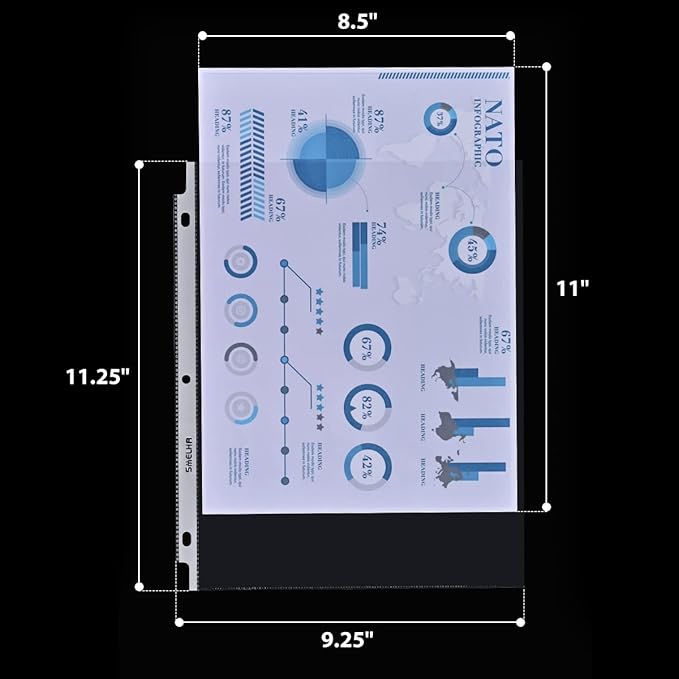 Sheet Protectors 200 Page,Page Protector 8.5" x 11" ,Upgraded Clear Plastic Page Protectors,for 3 Ring Binder, Top Loading Paper Protector with Reinforced Holes,Holds Multiple Sheets,Letter Size