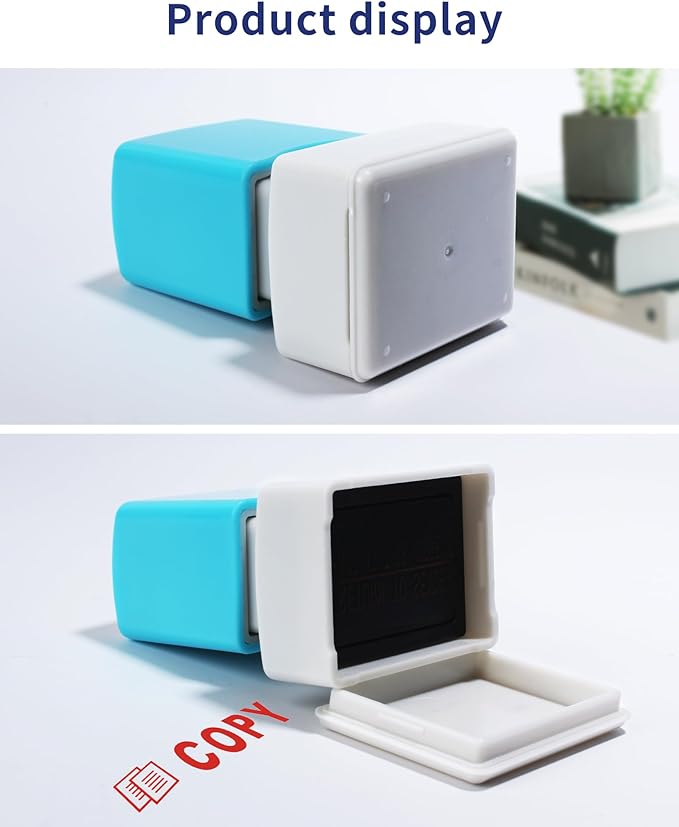 WAFJAMF Copy Stamp–Pre-Inked Office Stamp Copy Self Inking Rubber Stamp Red Ink-Medium