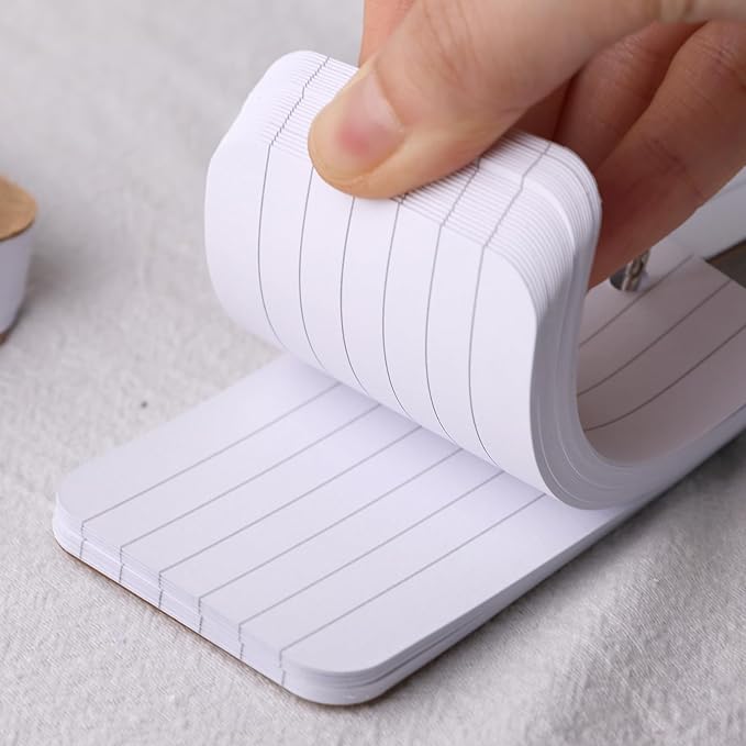 Koogel 300PCS White Ruled Index Cards, Ruled Index Cards 3.5" x 2.2" Lined Flash Cards Note Cards Study Cards Flashcards Notecards for Studying