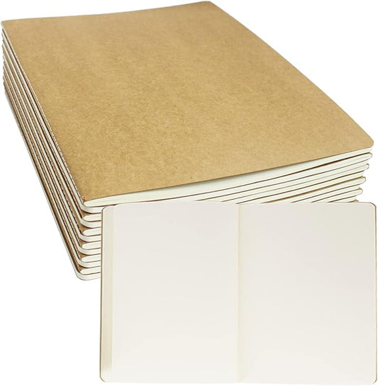 12 Pack 8.5x11 inch Large Blank Notebook Journals Bulk, 60 Pages, Sketchbook Composition Notebook Journals Subject Notebooks Planner for College Students Office