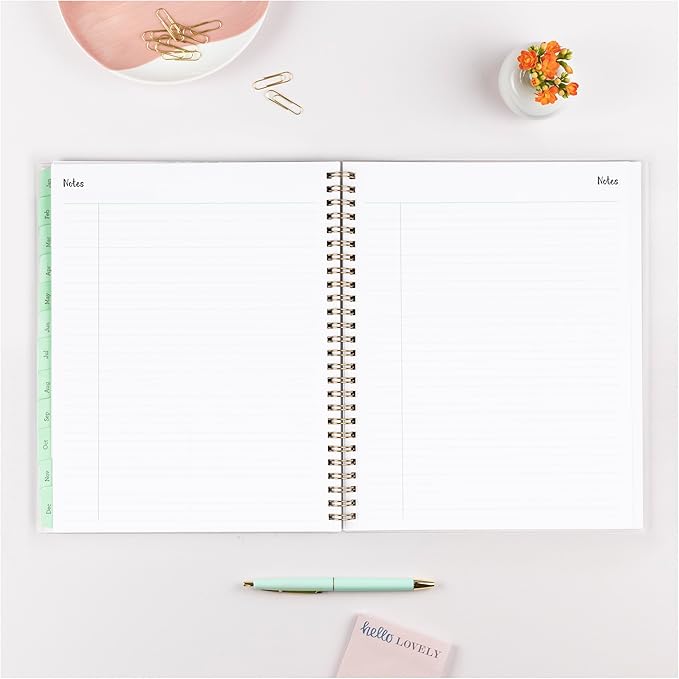 Blue Sky 2024 Weekly and Monthly Planner, January - December, 7" x 9", Frosted Cover, Wirebound, Laurel (135843-24)