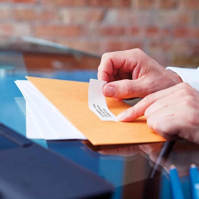 12 Rolls Standard Address Labels Replacement Compatible for Brother DK-1201 (1.1" X 3.5”), Compatible with Brother QL Label Printers (400 Labels/Roll & 1 Refillable Cartridge Frame)