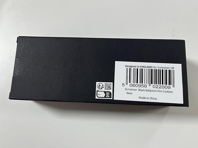 Scriveiner Personalized Black Ballpoint Pen - Stunning Luxury Pen, Jet Black Lacquer, 24K Gold Finish, Schmidt Ink Refill, Best Engraved Ball Point Gift Set for Men & Women, Custom Name Engraving