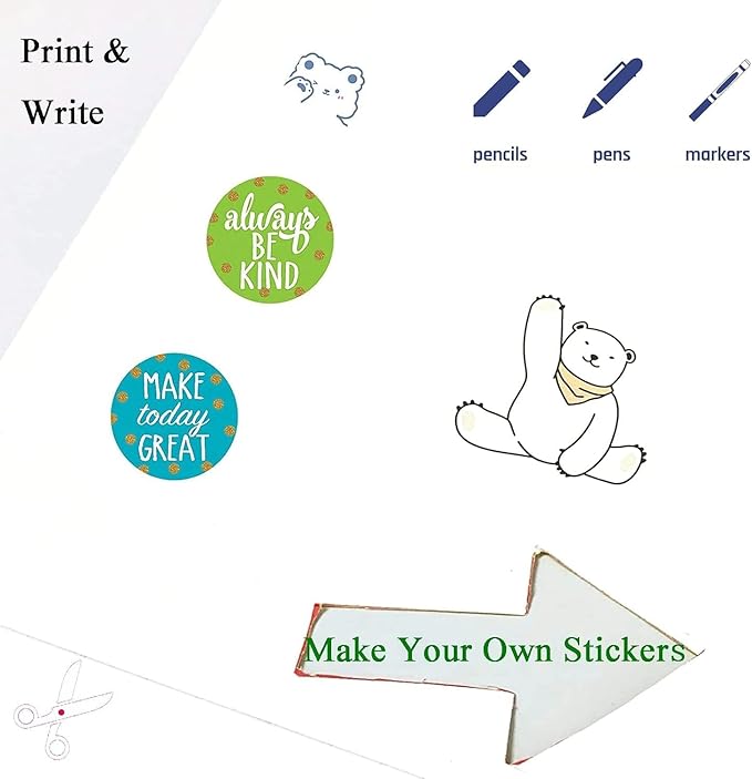 Shipping Address Label Stickers Paper for Laser and Inkjet Printer (4000 Sheets, 8.5" x 11" (Full Sheet))