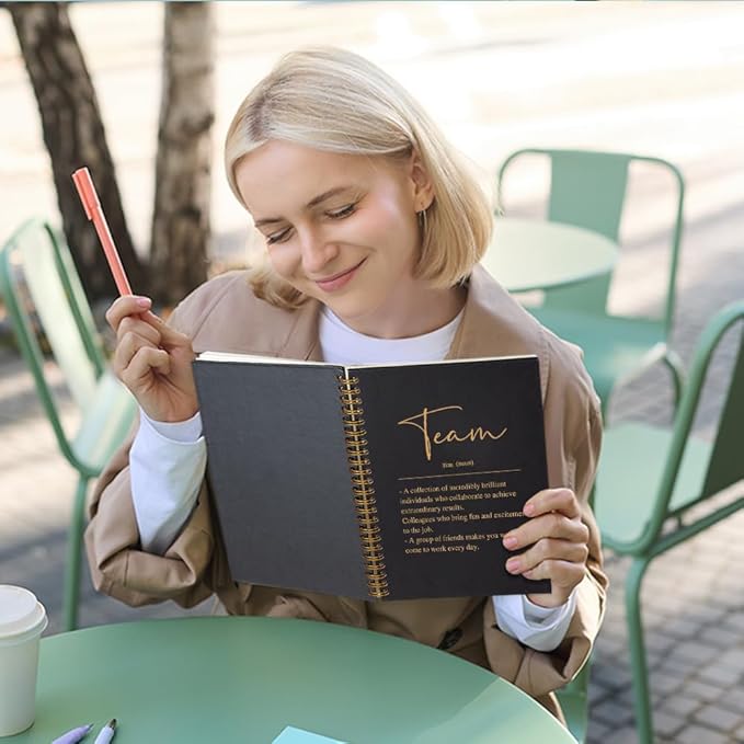 Team Definition 160 Blank Pages Spiral Notebook, Team Notebooks for Employees, Team Gifts for Staff, Teamwork Gifts for Coworkers, Team Member Gifts for Colleagues, Employee Appreciation Gifts