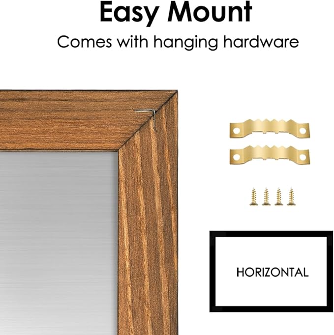 Calendar Chalkboard, 23.6" * 31.5", Magnetic Surface Rustic Brown Solid Pine Wood Frame Chalk Board for Planning/School Timetable/Memo, Hanging Board for Office, School and Home(YLHB-QZ-6080)