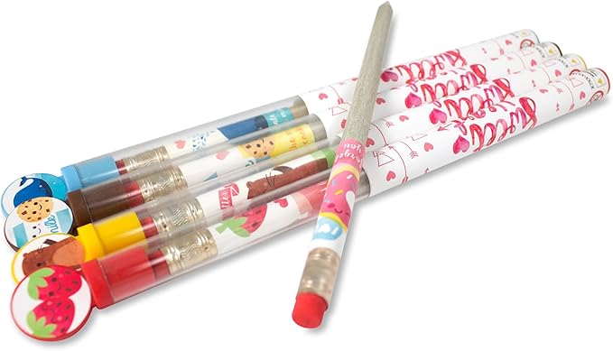 Scentco Sweetheart Smencils (2 Pack) - HB #2 Scented Pencils, 5 Count, Stocking Stuffer, Gifts for Kids, School Supplies, Classroom Rewards