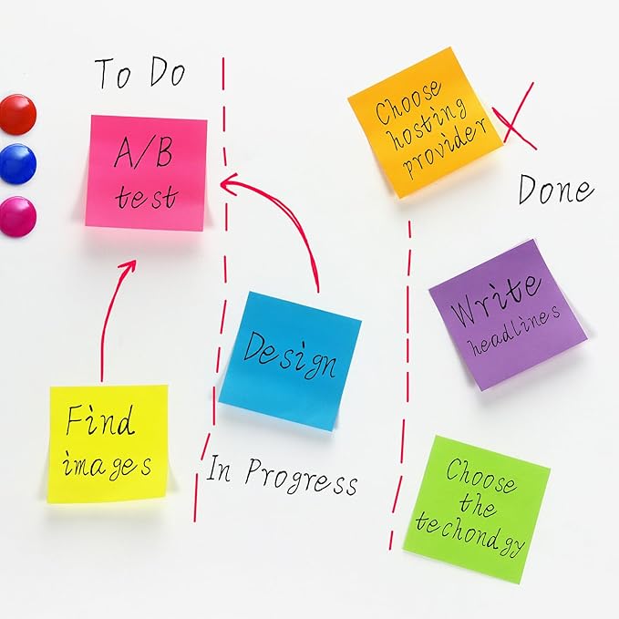 Early Buy Pop Up Sticky Notes 3x3 Refills Self-Stick Notes 12 Pads, 6 Bright Colors, 100 Sheets/Pad