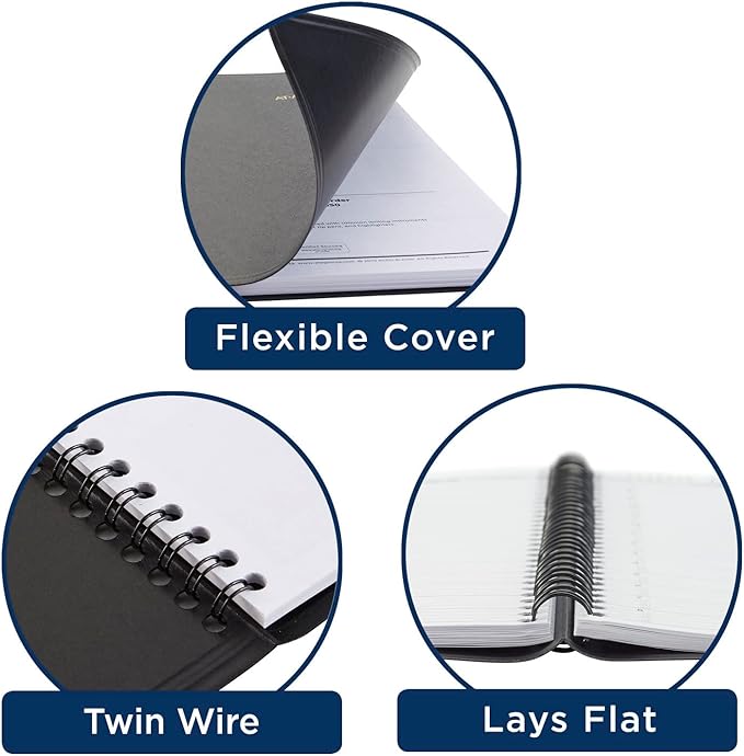 AT-A-GLANCE 2024 Weekly Planner, DayMinder, Block-Style, 7" x 8-3/4", Medium, Faux Leather, Black (G5350024)