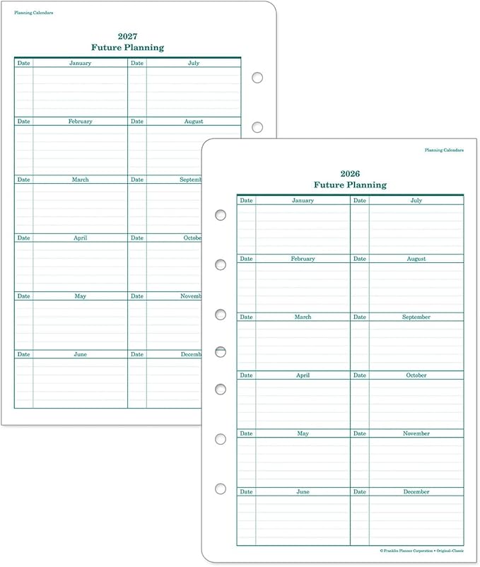 FranklinCovey - Original Two Page Per Day Ring-Bound Planner (Classic, Jul 2024 - Jun 2025)