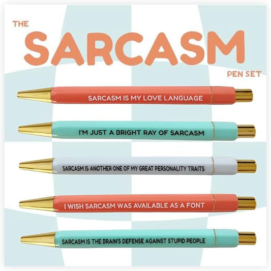 Jxueych Funny Pens 5-Count, Black Ink,Medium Nib 1.0mm, Funny Office Gifts for Coworkers, Personalized Pens Vibrant Funny Quotes Swear Word Daily Pen Set (P)