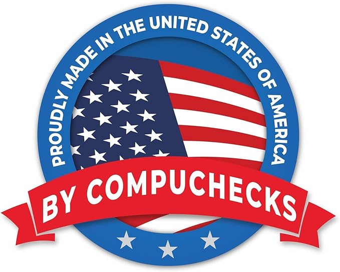 Compuchecks Check on Top Blank Check Paper - 250 Pack, Quick-Books & Laser Printer Compatible - Security Business Checks with Voucher - 8.5" x 11" Gold Pinstripe