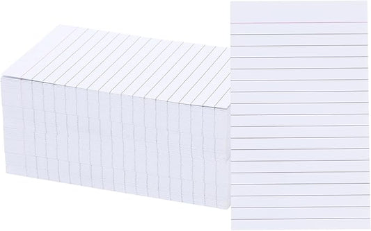Vertical Ruled Index Cards 3 X 5 Flashcards Double Sided Lined Notecards Heavy Weight Ruled Checklist Card Thick Recipe Cards for Studying, School, Home and Office(White,200 Count)