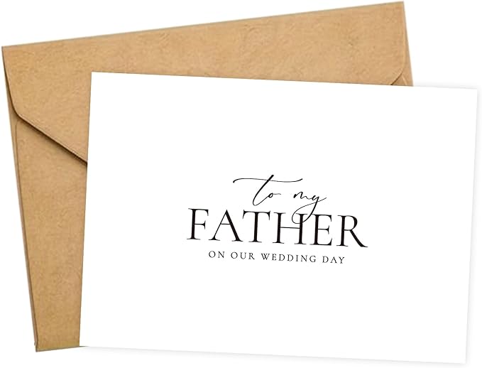 Wedding Day Card for Father, Father Of The Bride/Groom Gifts, To My Father On Our Wedding Day. (Father A)