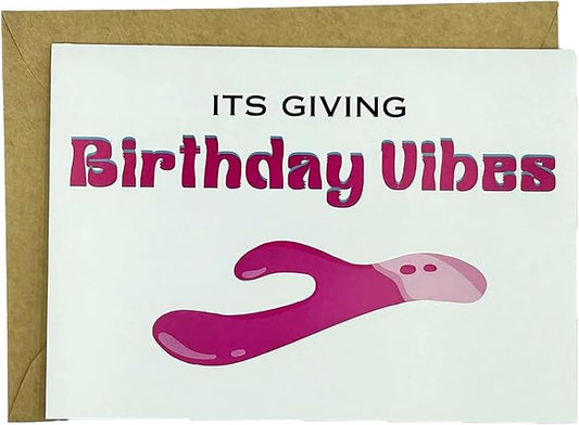 Funny Birthday Card for Women Men,Birthday Gift for Sister Wife Husband Friend-ITS GIVING Birthday Uibes