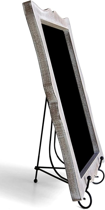 Small Chalkboard Sign with Easel (11x13) + White Liquid Chalk Marker | Hanging or Freestanding Framed Chalkboard with Hand Crafted Sweetheart Frame - Multipurpose | Small Chalkboard Sign