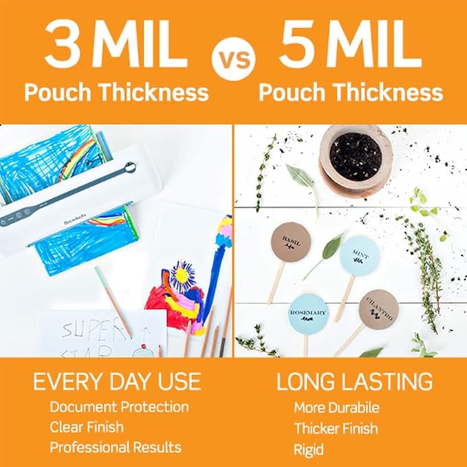 Scotch Matte Thermal Laminating Pouches, Ultra Clear with Matte Finish, Letter Size 8.9 in x 11.4 in, 50-Pack