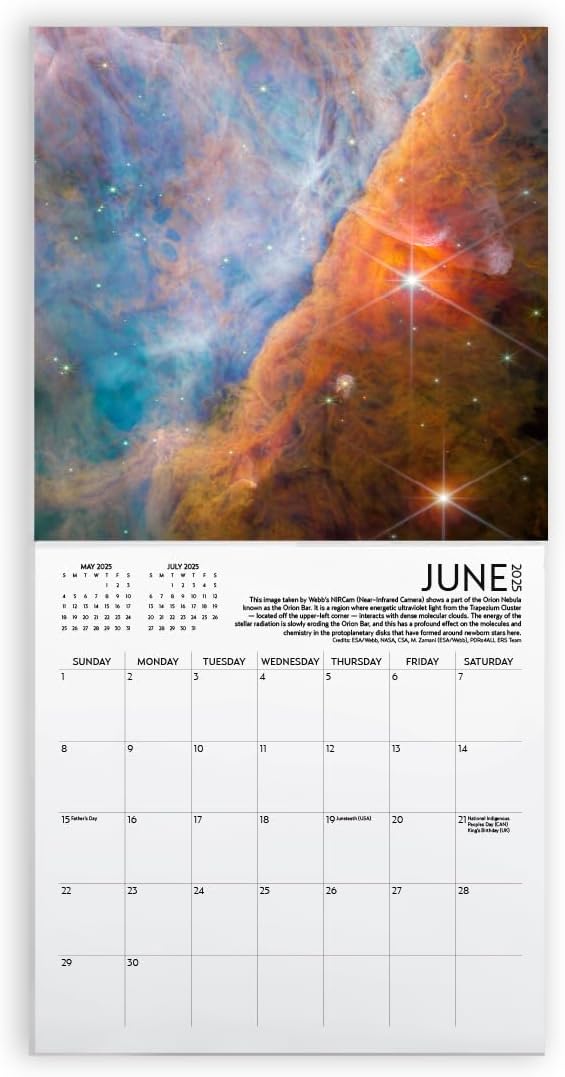 2024 James Webb Space Large Wall Calendar with Sticker Pack | 12" x 24" (Open)| Thick and Sturdy Paper | Astronomy Wall Calendar with Sticker Set | Star Calendar 2024 | Christmas Gift | Birthday Gift