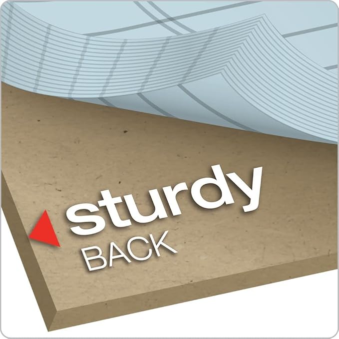 TOPS Prism Writing Pads, 8-1/2" x 11-3/4", Legal Rule, Blue, Perforated, 50 Sheets, 12 Pack (63120)