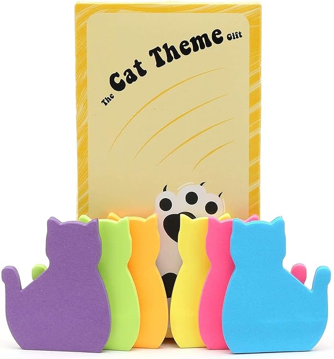 180 Sheets Cat Sticky Notes Set, Cat Lover Gifts for Women, Cute Office Supplies - Desk Accessories for Work, School, Office