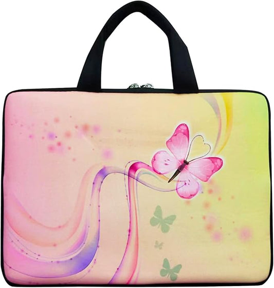 11 11.6 12 12.5 inch Laptop Carrying Bag Chromebook Case Notebook for Apple MacBook Air Samsung HP DELL Lenovo Asus (Cute Butterfly)