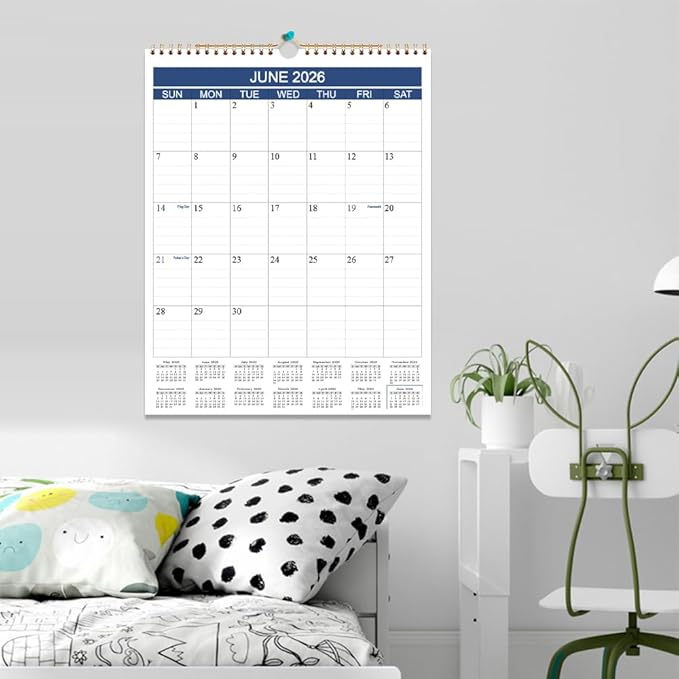 Calendar 2025-2026 - Wall Calendar Runs from Jan 2025 to Jun 2026-18 Monthly Calendar with Thick Paper for Planning and Organizing for Home or Office, Calender Planner, 8.5 x 11 In 2025 26 Calendars