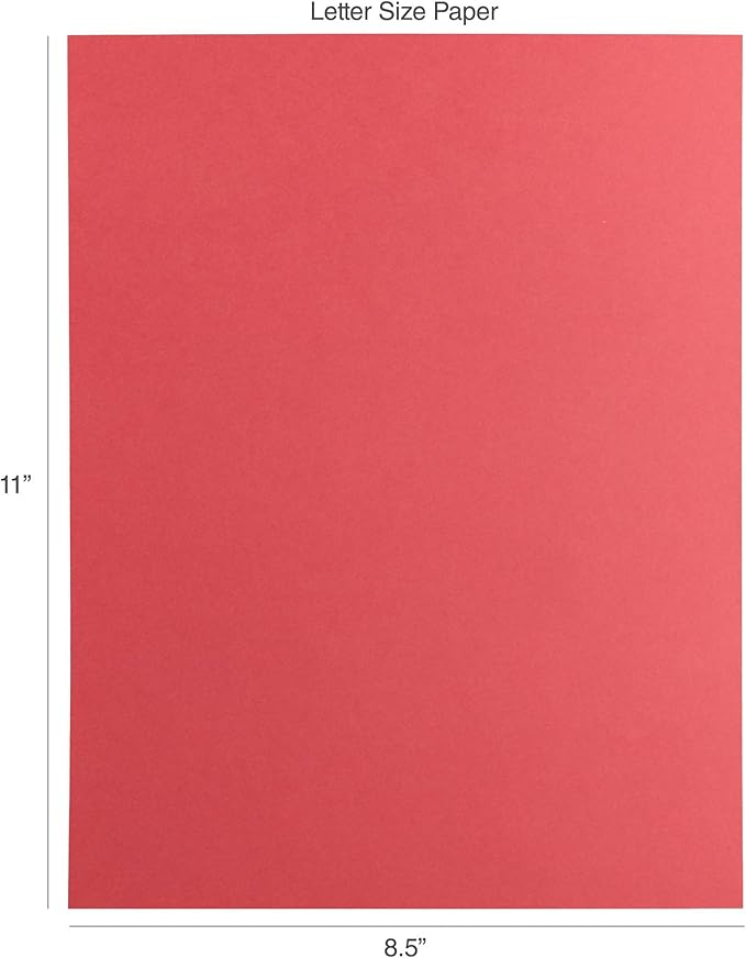 Cardstock 8.5 x 11 Paper Pack - 65lb Card Stock for Crafts, Cardmaking, Printers - 200 Scrapbook Sheets, Assorted Colors - Double Sided with Solid Core, Kaleidoscope