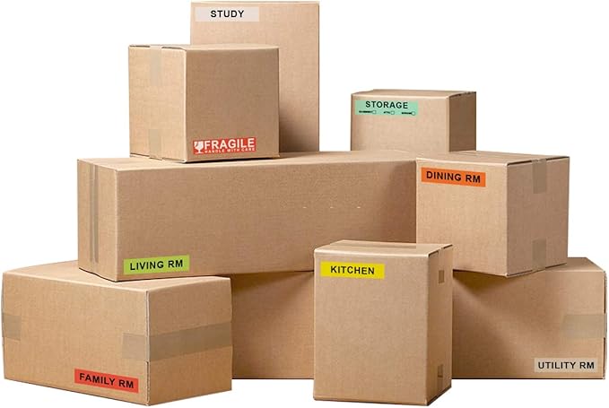 960 Count Home Moving Labels,16 Rolls Different Color Coding Labels for Boxes Stickers + Fragile Stickers + 1 Blank Label roll is for Customized use-Labels