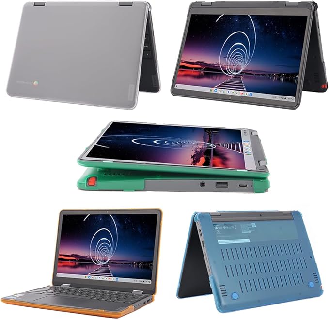 mCover Hard Shell Case ONLY Compatible for 2023~2024 12.2" Lenovo 500E Yoga Chromebook Gen 4 Gen4 2-in-1 Laptop (NOT Fitting Any Other Lenovo Models)- Aqua