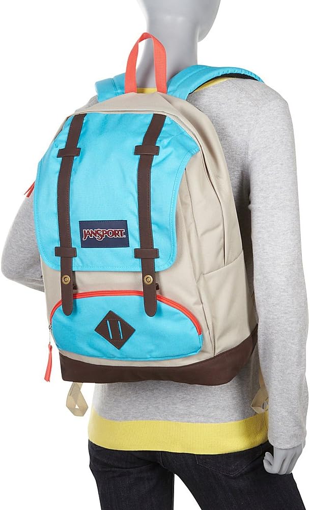 JANSPORT Cortlandt 15-inch Laptop Backpack - Rugged Vegan Leather Bag, Black