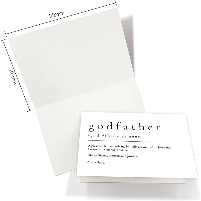 Will You Be My Godfather, God Father's Proposal Card Gifts with Envelope, Cute Gifts for Godather On Wedding Day.(Godfather A)