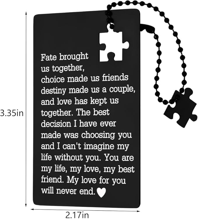 llxxeyopqdxz Husband Gifts: Birthday & Anniversary Cards for Men, Wallet Insert Love Notes