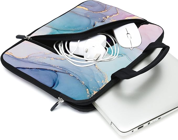 11.6-12.2 inches Laptop Sleeve Chromebook Case Ultrabook Case Notebook Sleeve Tablet Case Neoprene Handle Sleeve for Men Women, Two Pockets(Blue)