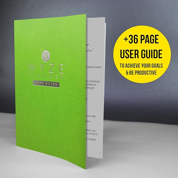 Pro - Goal Setting Planner to Increase Productivity and Achieve Personal and Business Goals. 12 Month Undated Daily, Weekly and Monthly Journal Organizer with Calendar (Lime Green)