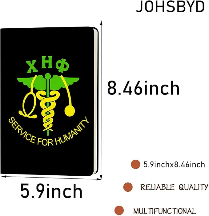 AKA Sorority Gift Leather Notebook for Women Girls Pink and Green Greek Sorority Journal Notebook Sisterhood Graduation Gift (service for humanity)