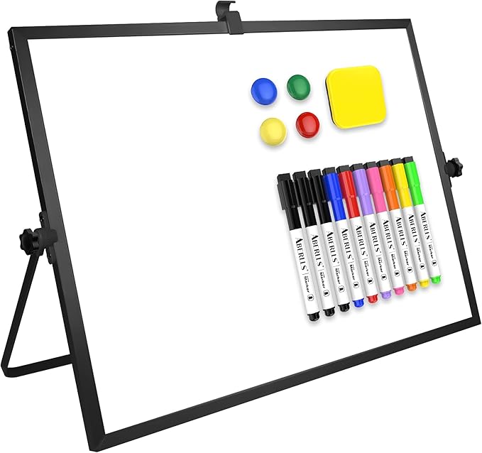 Small Monthly Calendar Dry Erase Whiteboard for Wall, 16in x 12in Magnetic Dry Erase Board, Hanging Double-Sided White Board, Portable Board for Drawing, Kitchen, Planning, Memo, School, Home, Office