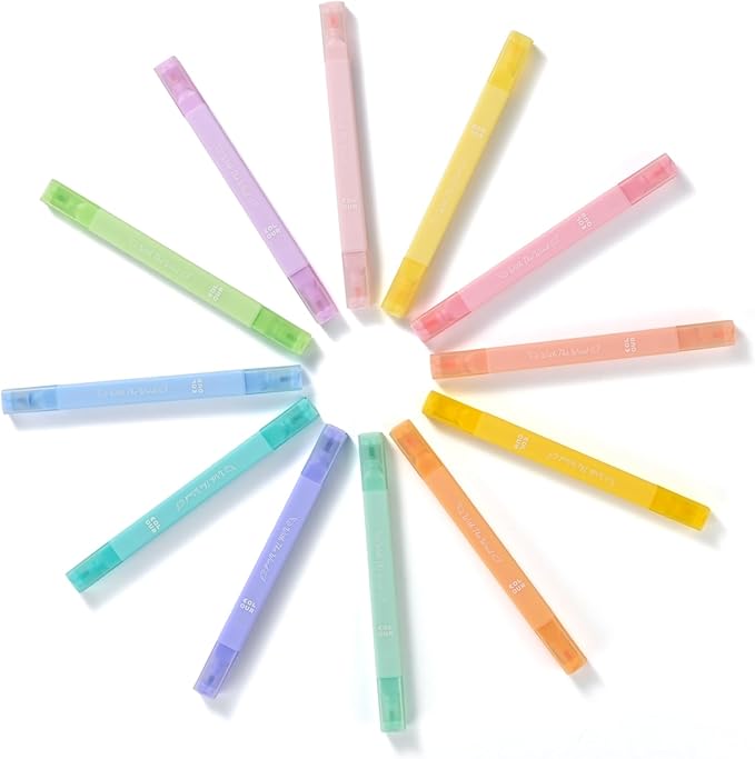 12 Pack Bible Highlighters and Pens No Bleed, Aesthetic Cute Highlighters, Highlighters Assorted Colors Quick Dry Marking Pen Study Journaling Office School Supplies (classical)