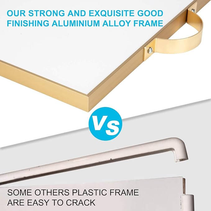 Small Whiteboard Cork-Board Combination for Wall - 16" x 12" Portable Aluminum Frame Magnetic Dry Erse Board Mini Bulletin Cork Board 2 Pack with Holder for School, Office, Home