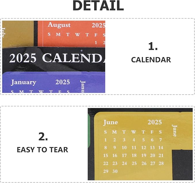 NUOBESTY 2025 Calendar Stickers Monthly Index Tabs Planner Adhesive Divider 1-12 Month Labels Page Marker Weekly Planner Stickers Adhesive Notepad Indexes Stickers for Planner Notebook