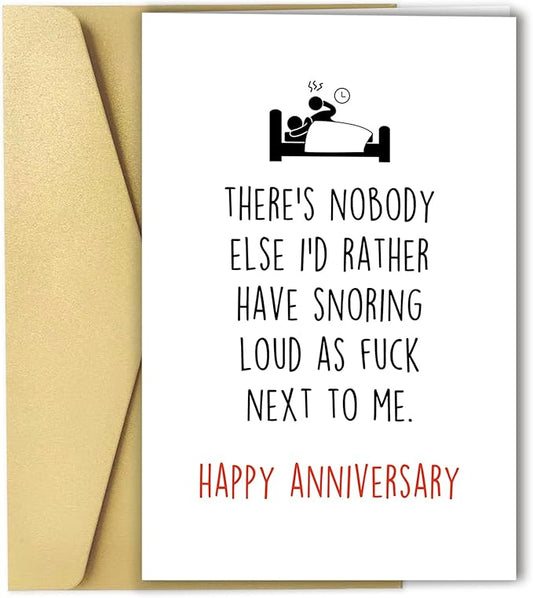 Ziwenhu Funny Anniversary Card, Gift for Couple, Happy Anniversary Card for Her Him, Naughty Anniversary Card for Couple