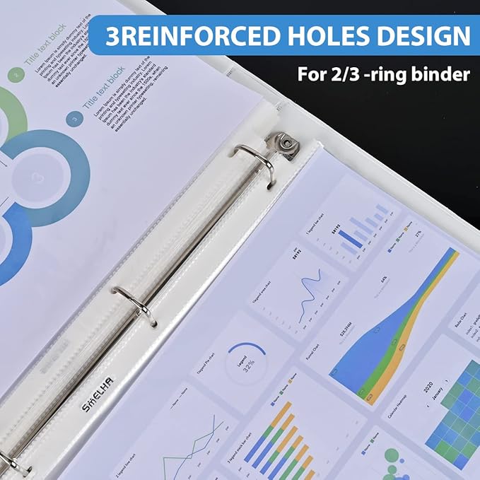 Sheet Protectors 600 Page,Page Protector 8.5" x 11" ,Upgraded Thick Material,for 3 Ring Binder, Top Loading Paper Protector with Reinforced Holes,Holds Multiple Sheets