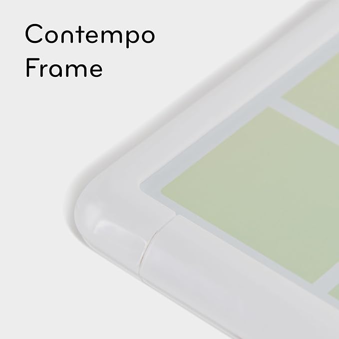 U Brands Contempo Magnetic Dry Erase Calendar Board, 14"x11", Ombre with Modern White Frame, includes Magnet and Marker