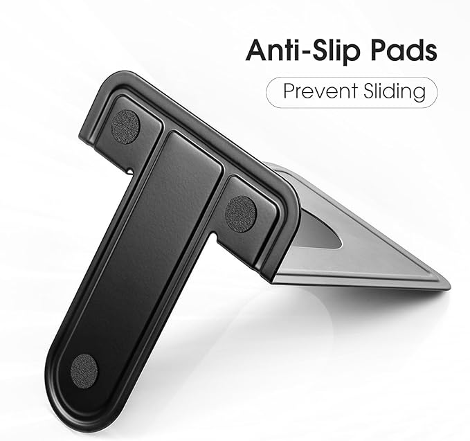 MaxGear Premium Matte Painted Heavy Duty Book Ends, Weight Added Bookends for Shelves, Black Non-Skid Metal Bookend/Stopper for Movies/CDs/Video Games, 6 x 4.6 x 6 in, (1 Pairs/2 Pieces, Large)