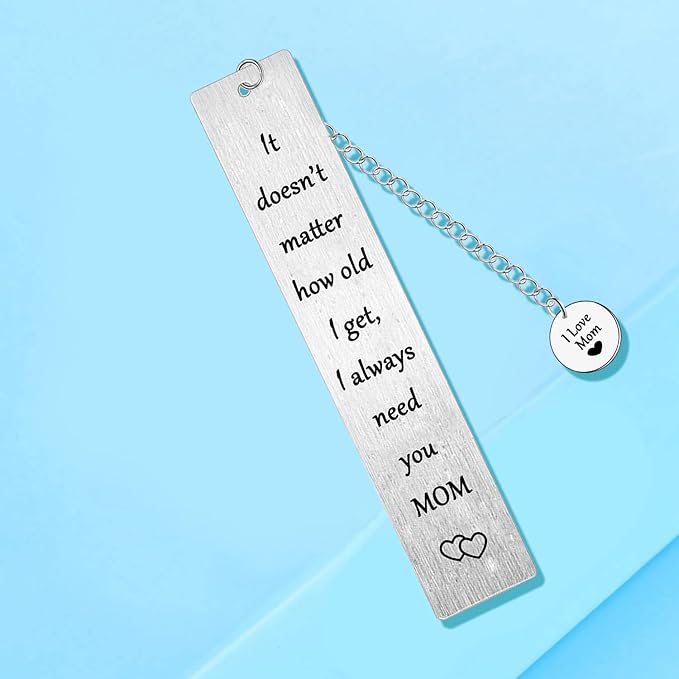 Mom Bookmark Gifts Mom Gifts from Daughter Son Book Lover Gift for Mommy Birthday Mothers Day Christmas Valentines Presents from Daughter Son I Always Need You Mom Gifts