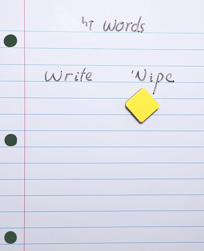 Dry Erase Giant Sized Magnetic Notebook Paper, Handwriting Lined Paper for Classroom Whiteboard Accessories, Dry Erase Notebook Teaching Aids, Homeschool Teaching Supplies 17" x 22"